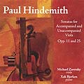 Hindemith: Sonatas for Viola, opp.11 and 25, CD; Zaretsky