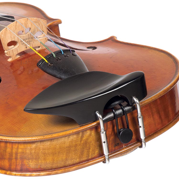 Schulze-Priska Ebony Chinrest for Violin with Standard Bracket