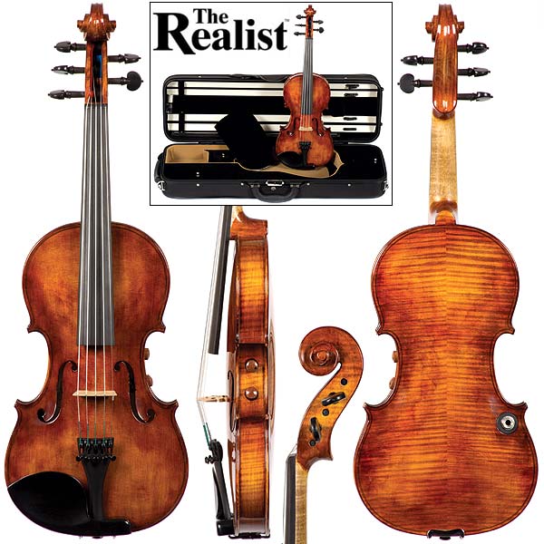 Realist RV-5 Pro E Series Frantique Finish Acoustic Electric 5-String Violin, with Instant Active
