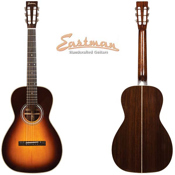 Eastman E20 Parlor Traditional Flattop Sunburst Guitar