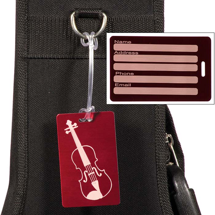 Violin Red Case Name Tag