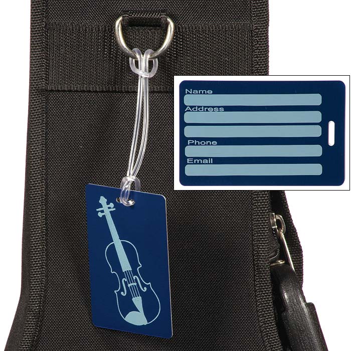 Violin Blue Case Name Tag