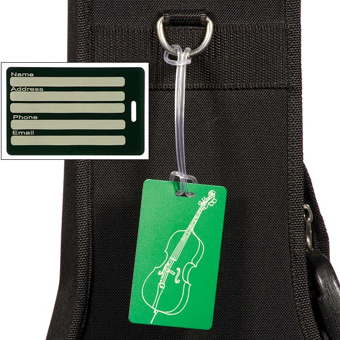 Cello Green Case Name Tag