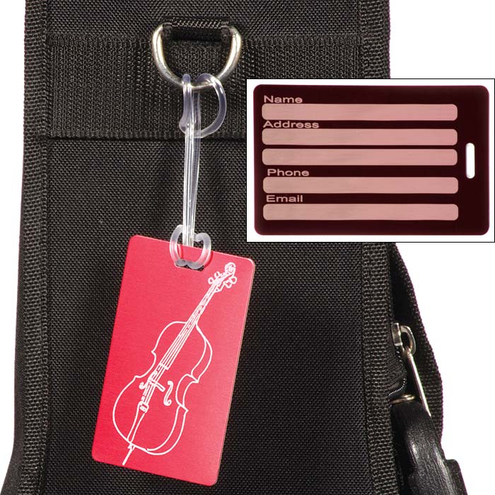 Cello Red Case Name Tag
