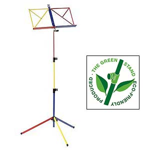 K&M 10010 Rainbow Series Black Music Stand with 16099 Pencil Magnet