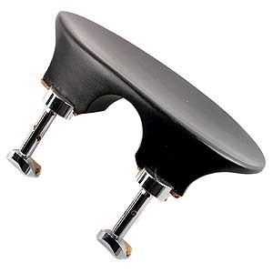 Flat Flesch Ebony Chinrest for Viola with Hill Bracket