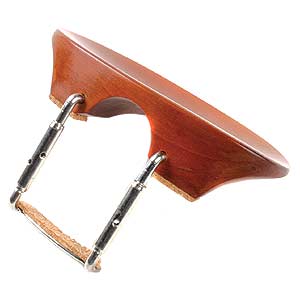 Flat Flesch Boxwood Chinrest for Violin with Standard Bracket
