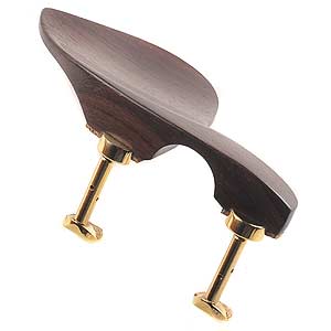 Guarneri Rosewood Chinrest for Violin with Gold-Plated Hill Bracket