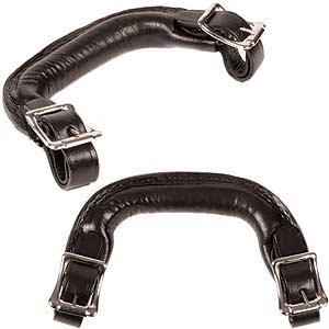Case handle, black (parallel mounted rings/posts)