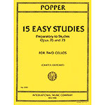 Fifteen Easy Studies, opp. 76 and 73, for cello (2nd cello ad lib.); David Popper (International)