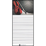 Violin with Sheet Music Note Pad