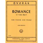Romance in F Minor, Op. 11, for violin and piano (Gingold); Antonin Dvorak (International)