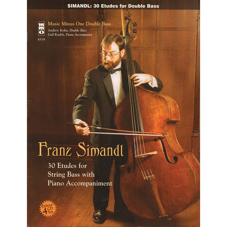 Thirty Etudes for Bass, with 4 Play Along CDs; Simandl