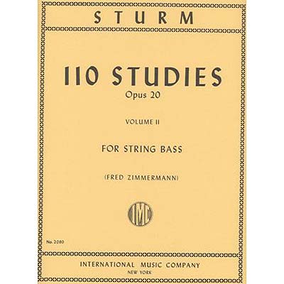 110 Studies op. 20, volume 2, String Bass; Wilhelm Sturm (International)