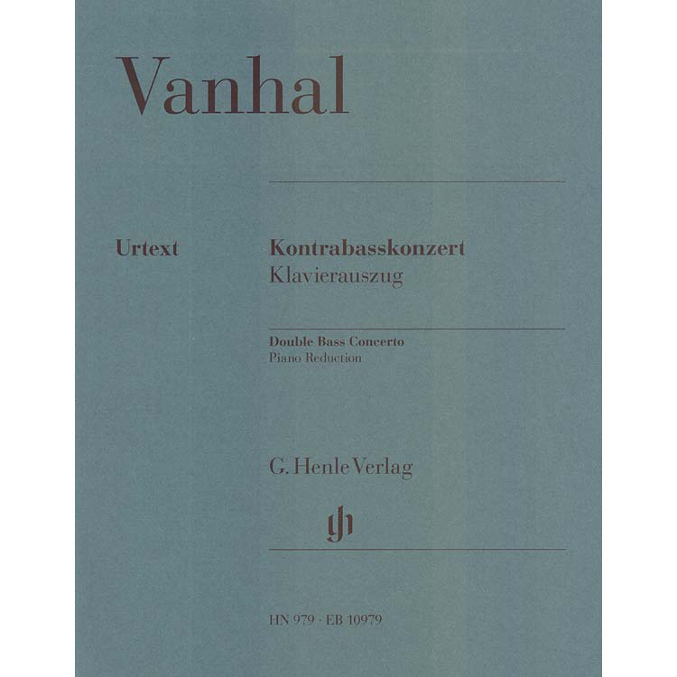 Concerto in D Major, double bass and piano (urtext); Johann Baptist Vanhal (G. Henle Verlag)