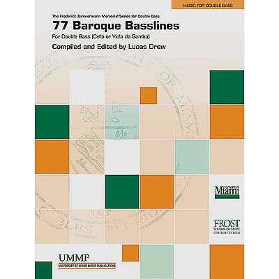 77 Baroque Basslines for Double Bass (Lucas Drew) Various (UMP)