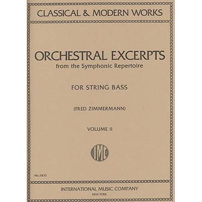 Orchestral Excerpts for Bass, volume 2 (Zimmermann) (Int