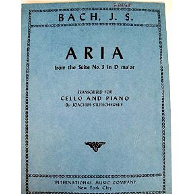 Aria from Suite No. 3 in D Major, for cello and paino; J. S. Bach (International)
