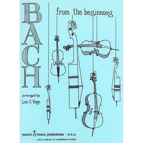 Bach from the Beginning, for cello with piano; Johann Sebastian.Bach (Spratt)