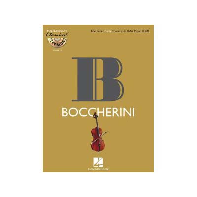 Concerto  in B-flat Major, for cello and piano, Book/CD; Luigi Boccherini (Hal Leonard)