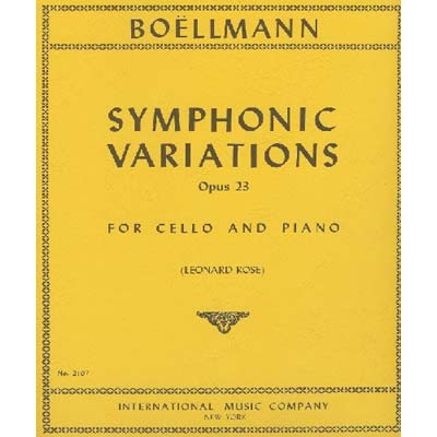 Symphonic Variations, Op.23, for cello and piano; Leon Boellmann (International)