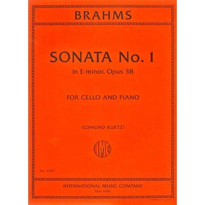 Sonata No.1 in E Minor, Op. 38, for cello and piano; Brahms (International)