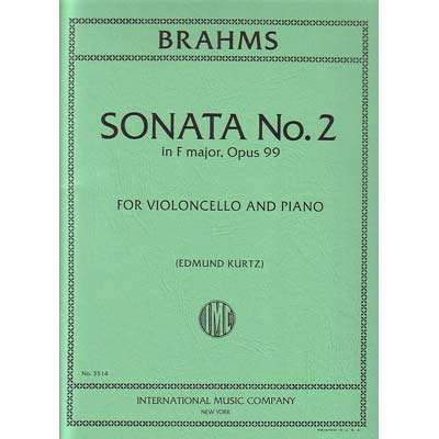 Sonata No. 2 in F Major, op. 99, for cello and piano; Johannes Brahms (International)