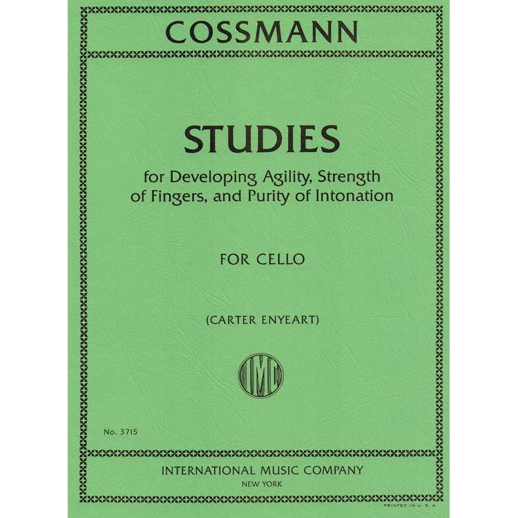 Studies for Developing Agility, Strength of Fingers, and Purity of Intonation for cello; Bernhard Cossman (International)