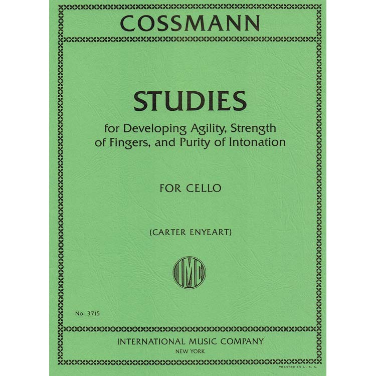 Studies for Developing Agility, Strength of Fingers, and Purity of Intonation for cello; Bernhard Cossman (International)
