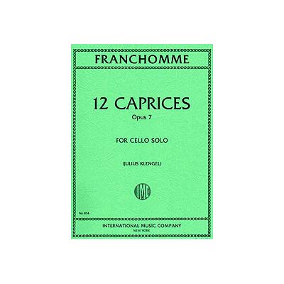 Twelve Caprices, op. 7, cello; Franchomme (International)