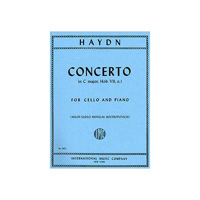 Concerto in C Major, cello; Joseph Haydn (International)