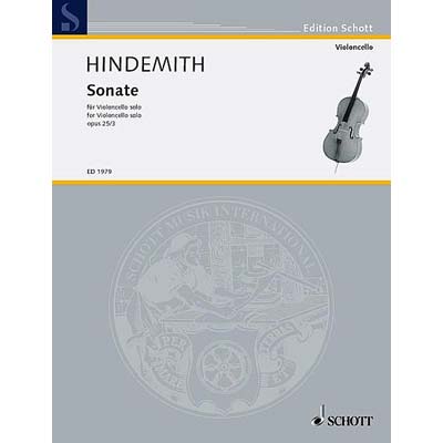Sonata for Violoncello Solo, op. 25, no. 3; Paul Hindemith (Schott)