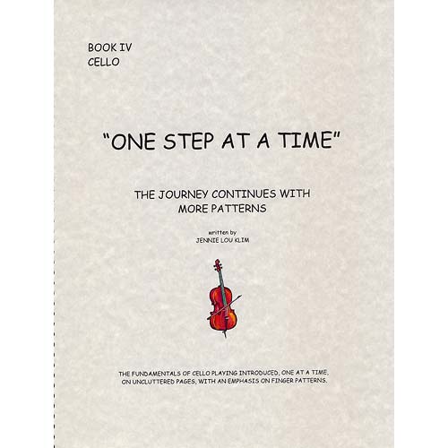 One Step at a Time, book 4 for cello; Jennie Lou Klim (JLK)