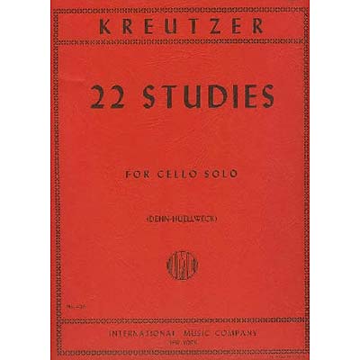 22 Studies for Cello; Kreutzer (Int)
