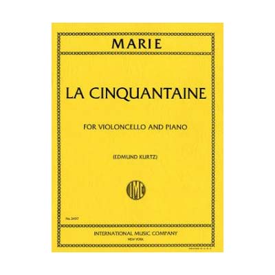 La Cinquantaine, cello and piano; Jean Gabriel-Marie (Int)
