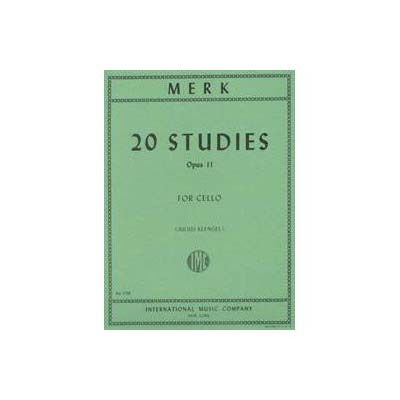 Twenty Studies, op. 11, Cello; Josef Merk (International)
