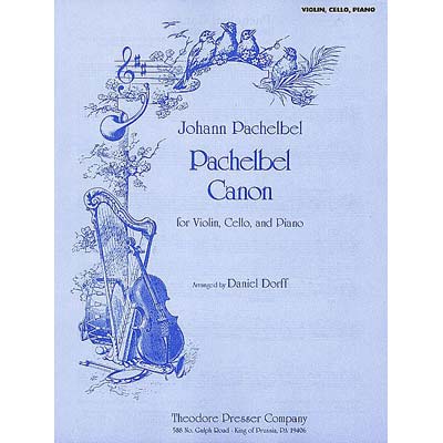 Canon for cello & piano; Johann Pachelbel (Theodore Presser)