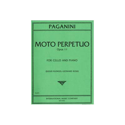Moto Perpetuo, op. 11, cello; Paganini (Int)