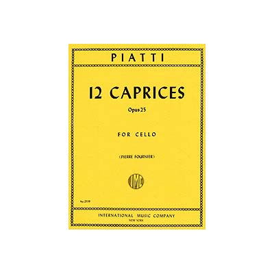 Twelve Caprices, op. 25, cello; Alfredo Piatti (International)