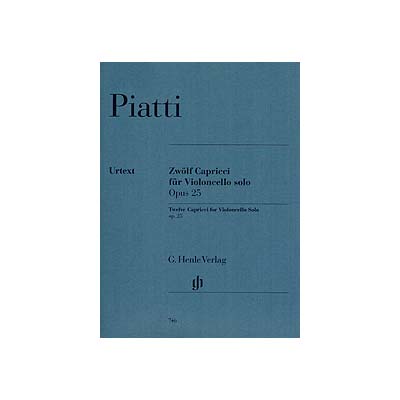 Twelve Caprices, op. 25, cello (urtext); Alfredo Piatti (Henle)