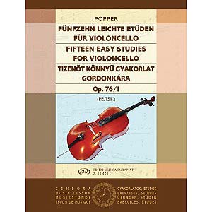 Fifteen Easy Studies, cello (2nd cello ad lib), urtext; David Popper (Barenreiter Verlag)