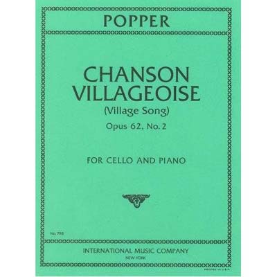 Village Song, op. 62, no. 2 for Cello & Piano; Popper