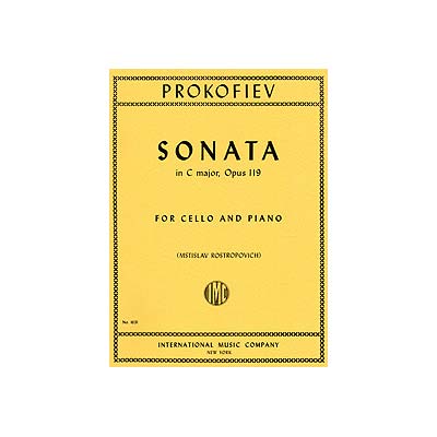 Sonata in C Major, Op 119, cello; Prokofiev (Int)