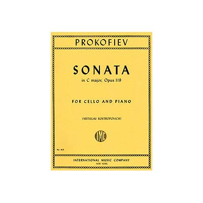 Sonata in C Major, Op 119, cello; Prokofiev (Int)
