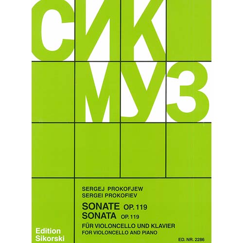 Sonata, op. 119, Cello and Piano; Prokofiev (Sik)