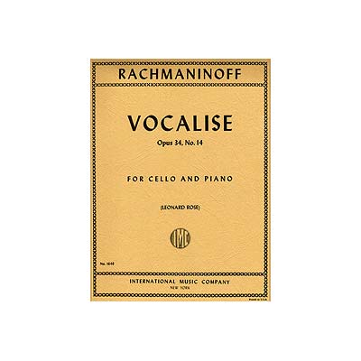 Vocalise, op. 34, no. 14, Cello; Rachmaninoff (Int)