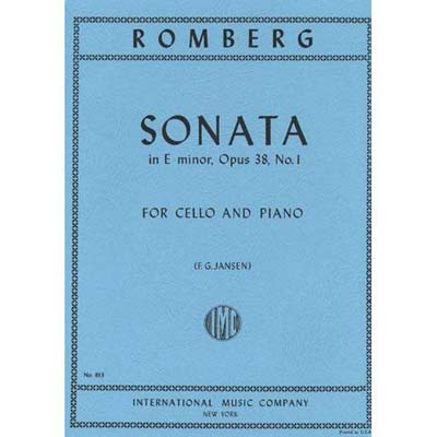 Sonata in E Minor, op.38, no.1, cello and piano (F. G. Jansen); Bernhard Romberg (International)