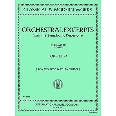 Orchestral Excerpts for Cello, volume 3; Rose (Int)