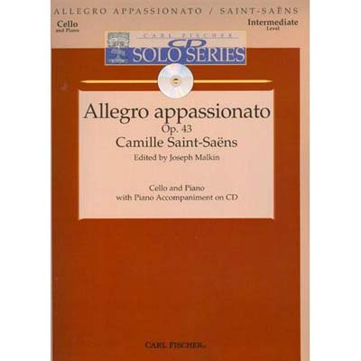 Allegro Appassionato, op. 43, cello and piano, book/CD; Camille Saint-Saens (CF)