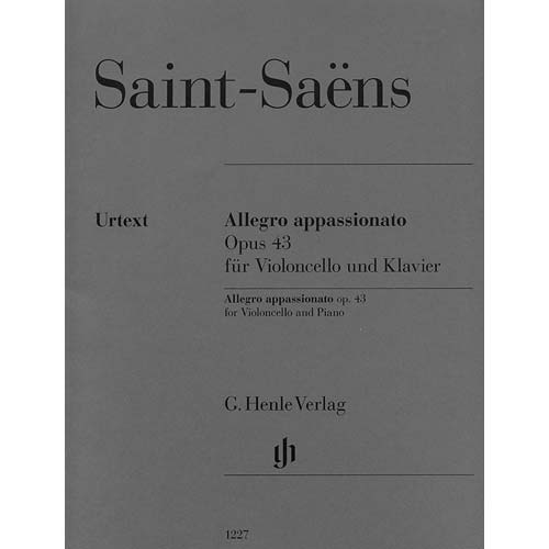 Allegro Appassionato, op. 43, cello and piano (urtext); Camille Saint-Saens (G. Henle)